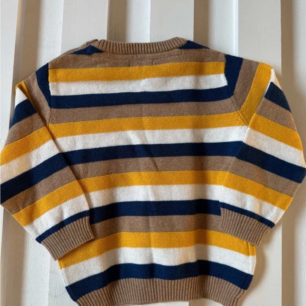 Mayoral Toddler Striped Sweater with Button Detail - Picture 3 of 3